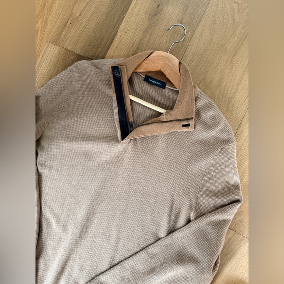 Ermenegildo Zegna Cashmere Cotton Quarter Zip Sweater Mens 52 L Large Italy - Picture 6 of 13